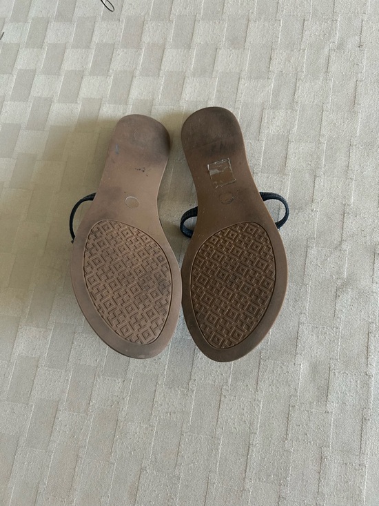 Tory Burch Mini Miller Flat Thong Sandals in Snakeskin Dark Navy main image 9